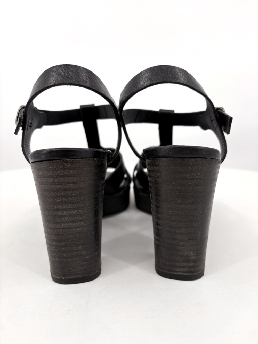 PAUL GREEN Raven Platform Sandal in Black Leather 7.5 - Picture 9 of 14